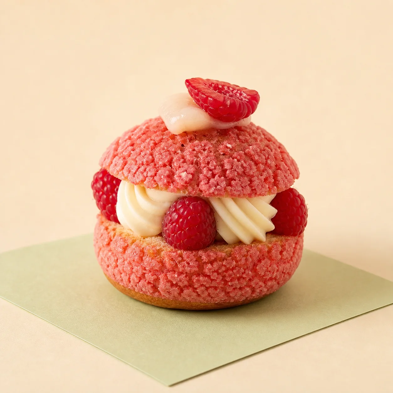 Raspberry Lychee Choux